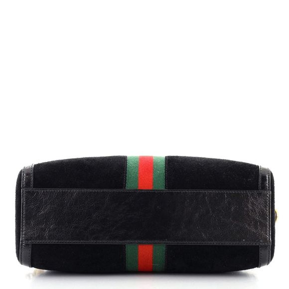 Gucci Ophidia Boston Bag Suede Medium Black - Picture 5 of 8